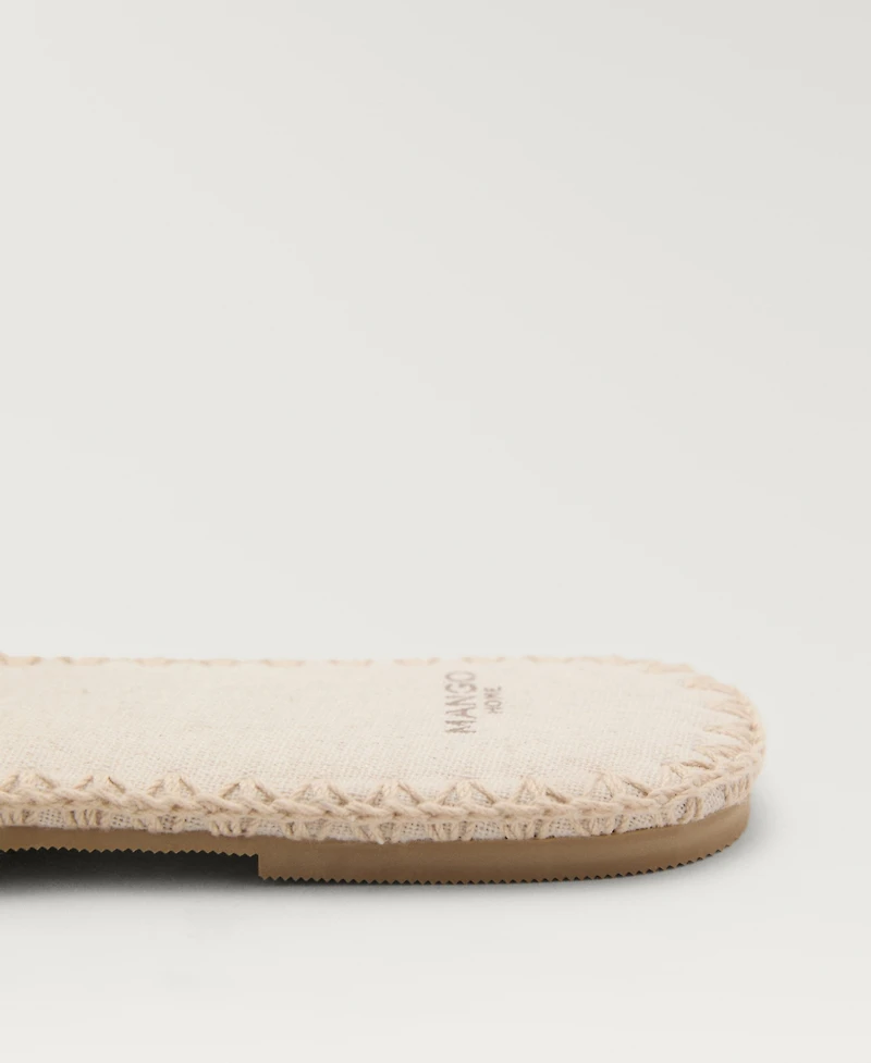 Mango Women's Braided Cotton Slippers