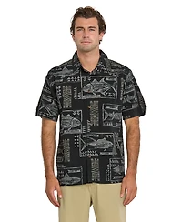 Quiksilver Waterman Men's Block Fish Woven Shirt