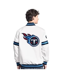 Starter Men's White Houston Texans Scout Full-Snap Varsity Jacket