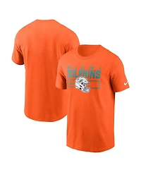 Nike Men's Orange Miami Dolphins Primetime Helmet Essential T-Shirt