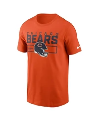 Nike Men's Orange Chicago Bears Primetime Helmet Essential T-Shirt