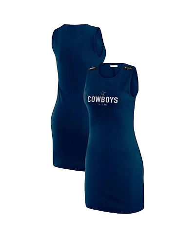 Wear by Erin Andrews x Gracie Hunt Women's Navy Dallas Cowboys Ribbed Tank Dress