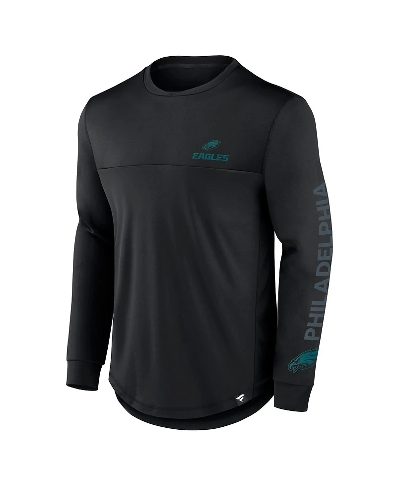 Fanatics Men's Black Philadelphia Eagles Blackout Long Sleeve T-Shirt