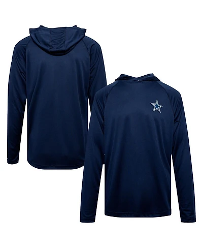 Columbia Men's Navy Dallas Cowboys Solar Stream Omni-Wick Raglan Pullover Hoodie