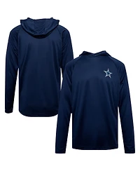 Columbia Men's Navy Dallas Cowboys Solar Stream Omni-Wick Raglan Pullover Hoodie
