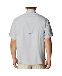 Columbia Men's Gray Georgia Bulldogs Big Tall Collegiate Tamiami Omni-Shade Full-Button Shirt