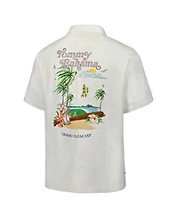 Tommy Bahama Men's White Athletics Grand Slam Bay Camp Button-Up Shirt