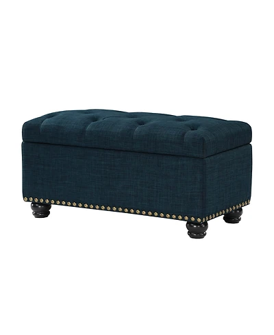Convenience Concepts 35.5" Faux Linen 7th Avenue Storage Ottoman
