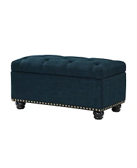 Convenience Concepts 35.5" Faux Linen 7th Avenue Storage Ottoman