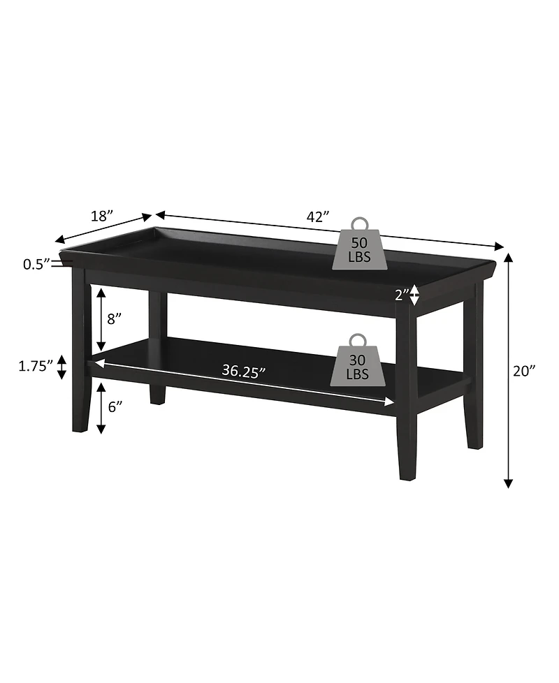 Ledgewood Coffee Table with Shelf
