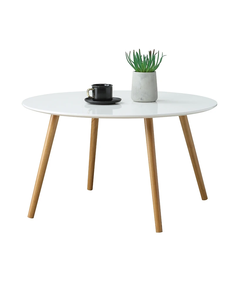 Convenience Concepts Oslo Round Coffee Table, Gray