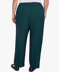 Alfred Dunner Plus Classic Poly Accord Medium Length Pants