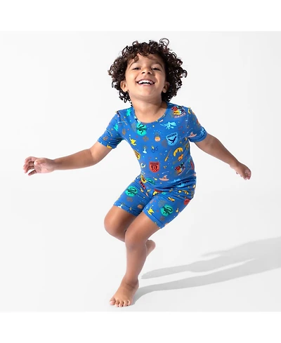 Bellabu Bear Kids Unisex House Pride 2-Piece Short Sleeve & Shorts Pajama Set
