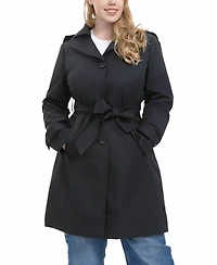 Bgsd Women's Plus Ivy Water Resistant Hooded Trench Coat