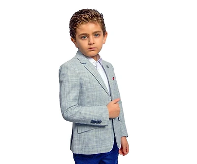 Elie Balleh Toddler Red Melange Blazers Sports Coat Jacket