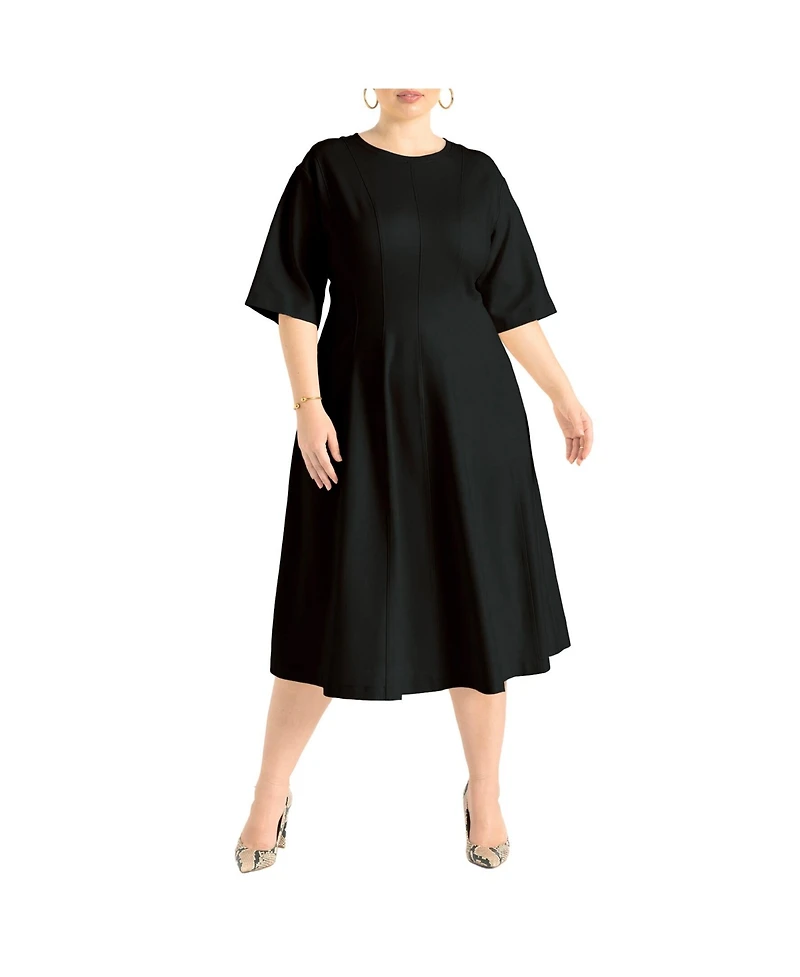 Eloquii Women's Plus Size Embellished Sleeveless Mini Sweater Dress