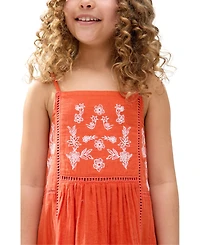 Raffya Kids Eina Ladder Insert Embroidered Dress