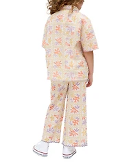 Raffya Kids Gilly Scallop Edge Matisse Print Trouser
