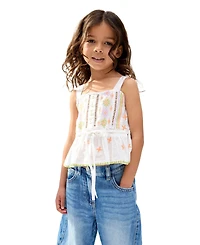 Raffya Kids Penny Lace Insert All Over Embroidered Cami