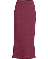 Lands' End Women's Cotton Pointelle Sweater Maxi Skirt - Set Bottom