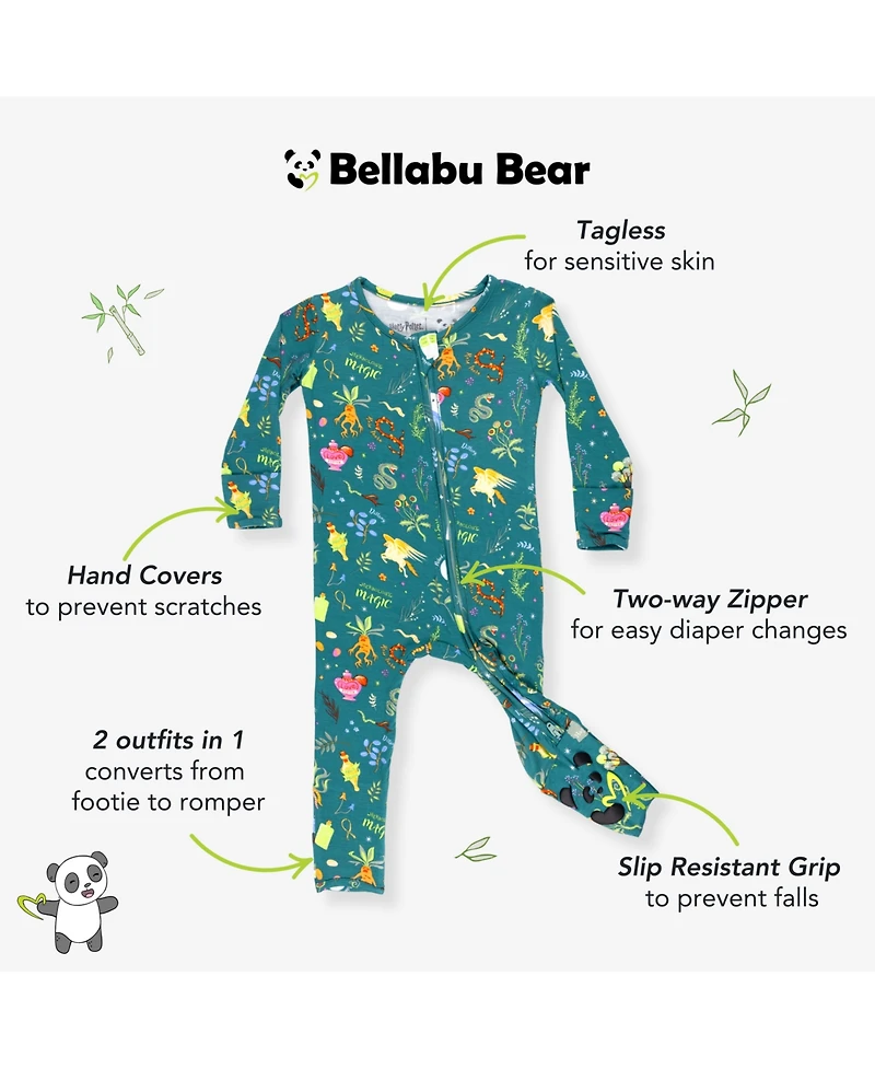 Bellabu Bear Unisex Mandrakes Potions & Herbs Convertible Footie