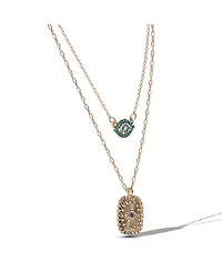 Jessica Simpson Gold-Tone Layered Evil Eye Pendant Necklace Set