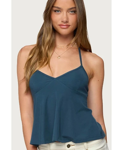 Edikted Women's Leonora Halter Babydoll Top