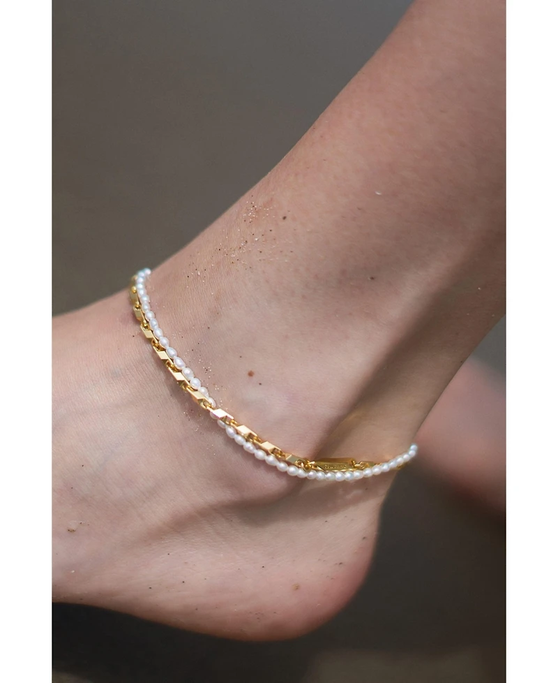 Classicharms Madison Layered Freshwater Pearl Anklet