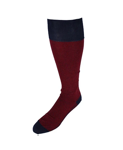 Trafalgar Men's Clayton Birdseye Over The Calf Mercerized Cotton Socks (1Pair)