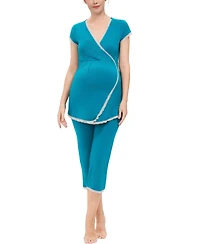 kimi + kai Maternity Cindy Nursing 2-Piece Pajamas Set