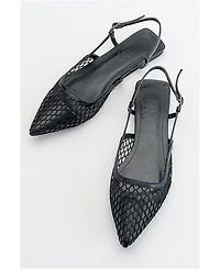 Prologue Shoes Brace Blue Mesh Flat Sandal (Women)