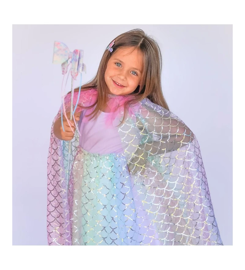 Sweet Wink Girls Rainbow Mermaid Cape
