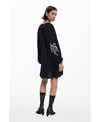 Desigual Women's Embroidered Boho dress