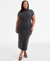 Bar Iii Trendy Plus Size Midi Sweater Skirt, Macy's Exclusive