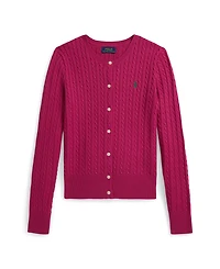 Polo Ralph Lauren Girls 7-16 Mini-Cable Cotton Cardigan