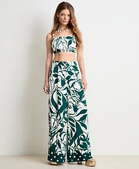Women's Vine-Print Wide-Leg Pants, Macy's Exclusive - On 34th | Alix Friedberg Capsule Collection
