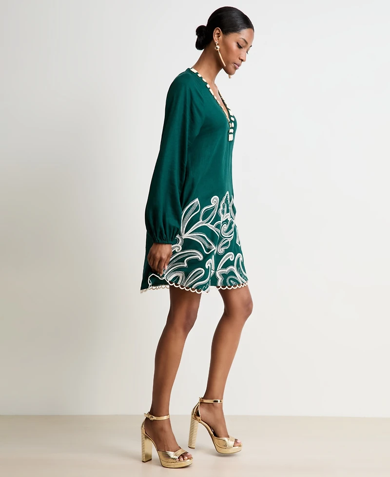 Women's Embroidered A-Line Dress, Macy's Exclusive - On 34th | Alix Friedberg Capsule Collection