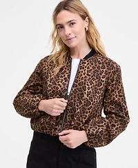 On 34th Womens Printed Bomber Jacket Graphic T Shirt Utility Barrel Leg Pants Kasandra Bow Loafers Macys Exclusive