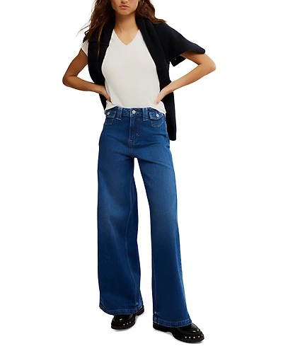 Free People Women's Kellee High Rise Palazzo Jeans