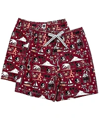 Wes & Willy Big Boys and Girls Garnet Florida State Seminoles Luau Swim Trunks