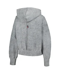 Nike Women's Gray U.s. Paralympics 2024 Media Day Oversized Cropped Performance Full-Zip Hoodie Jacket