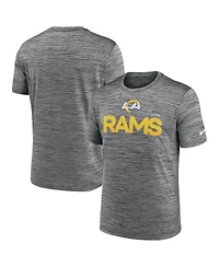 Nike Men's Anthracite Los Angeles Rams Blitz Velocity Modern Performance T-Shirt