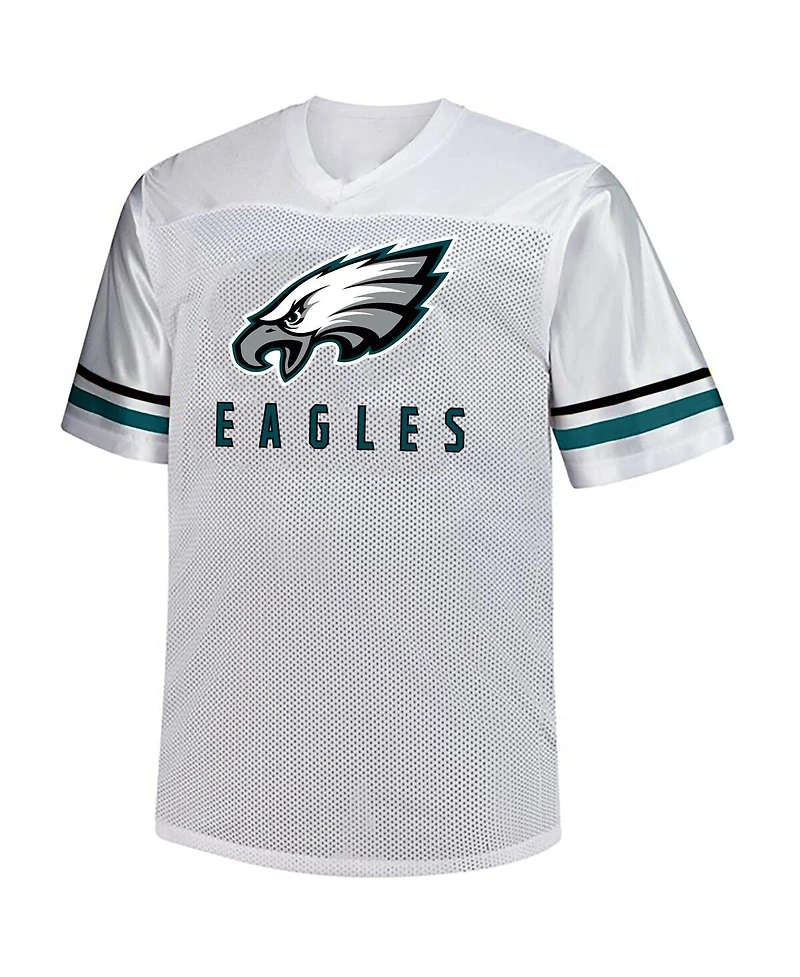 Fanatics Men's Jalen Hurts White Philadelphia Eagles Big Tall V-Neck Fashion Jersey