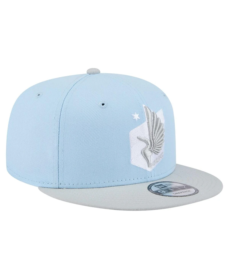 New Era Men's Light Blue Minnesota United Fc Color Pack Two-Tone 9FIFTY Snapback Hat