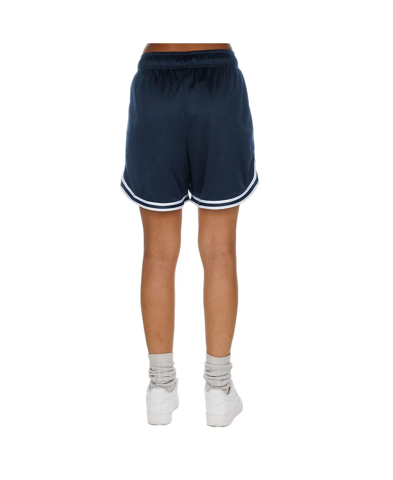 New Era Women's Silver/Navy Dallas Cowboys Sport Classics Mesh Shorts