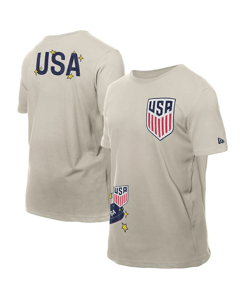 New Era Men's Light Beige Usmnt Logo Select T-Shirt