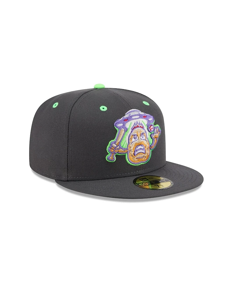 New Era Men's Charcoal Hampshire Fisher Cats Theme Nights 59FIFTY Fitted Hat