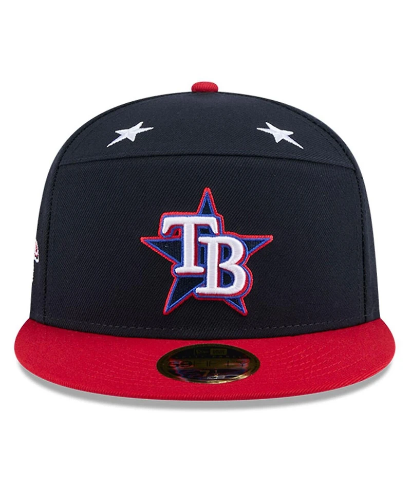 New Era Men's Navy/Red Tampa Bay Rays 2025 Mlb All-Star Game Workout Side Patch 59FIFTY Fitted Hat