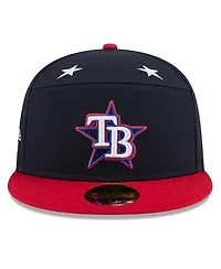 New Era Men's Navy/Red Tampa Bay Rays 2025 Mlb All-Star Game Workout Side Patch 59FIFTY Fitted Hat