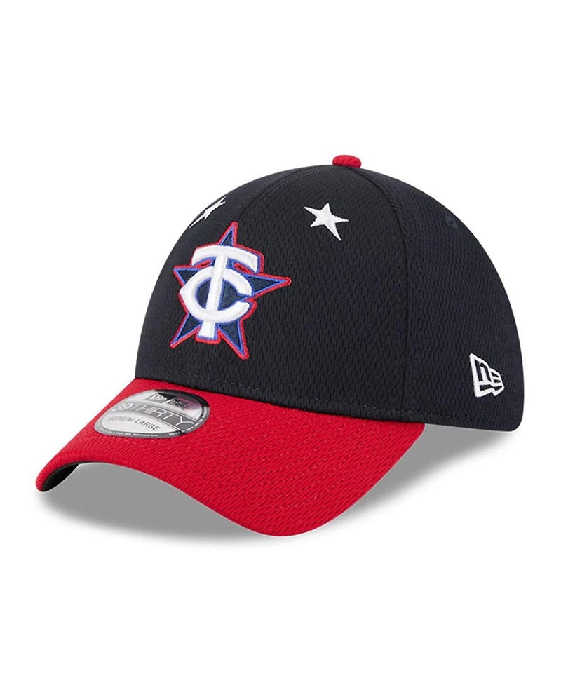 New Era Men's Navy/Red Minnesota Twins 2025 Mlb All-Star Game Workout 39THIRTY Flex Hat